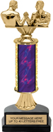 11 inch Gold Stem Riser Trophy on Horseshoe Synthetic Base