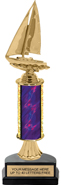 11 inch Gold Stem Riser Trophy on Horseshoe Synthetic Base
