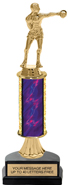 11 inch Gold Stem Riser Trophy on Horseshoe Synthetic Base
