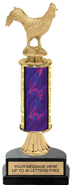 11 inch Gold Stem Riser Trophy on Horseshoe Synthetic Base