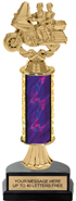 11 inch Gold Stem Riser Trophy on Horseshoe Synthetic Base