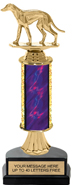 11 inch Gold Stem Riser Trophy on Horseshoe Synthetic Base