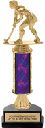 11 inch Gold Stem Riser Trophy on Horseshoe Synthetic Base