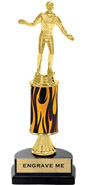 11 inch Gold Stem Riser Trophy on Horseshoe Synthetic Base