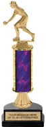 11 inch Gold Stem Riser Trophy on Horseshoe Synthetic Base