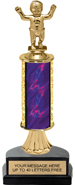 11 inch Gold Stem Riser Trophy on Horseshoe Synthetic Base