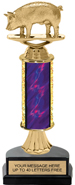 11 inch Gold Stem Riser Trophy on Horseshoe Synthetic Base