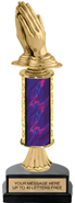 11 inch Gold Stem Riser Trophy on Horseshoe Synthetic Base
