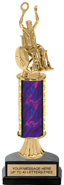 11 inch Gold Stem Riser Trophy on Horseshoe Synthetic Base