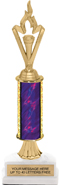 Gold Stem Riser Trophy on Horseshoe Synthetic Base [12 inch]