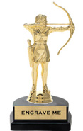 Figure on Marble Tone Horseshoe Bases [6 inch]