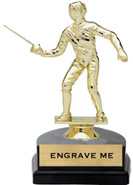 Figure on Marble Tone Horseshoe Bases [6 inch]