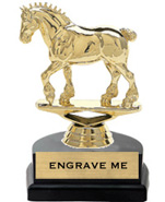 Figure on Marble Tone Horseshoe Bases [6 inch]