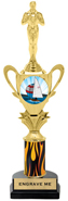 1/2 Cup Insert Riser Trophy on Horseshoe Synthetic Base [14 inch]