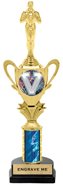 1/2 Cup Insert Riser Trophy on Horseshoe Synthetic Base [14 inch]