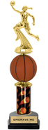 12 inch Spinning Squeezable Basketball Riser Trophy