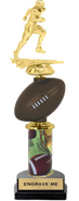 12 inch Spinning Squeezable Football Riser Trophy