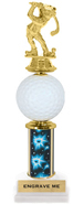12 inch Spinning Squeezable Golf Riser Trophy