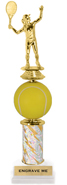 12 inch Spinning Squeezable Tennis Riser Trophy