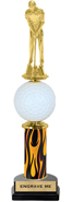14 inch Spinning Squeezable Golf Ball Riser Trophy