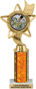 10.5 inch Color Insert Trophy w/ Column