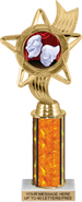 10.5 inch Color Insert Trophy w/ Column