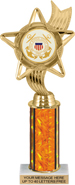 10.5 inch Color Insert Trophy w/ Column