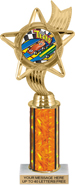 10.5 inch Color Insert Trophy w/ Column