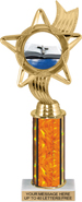 10.5 inch Color Insert Trophy w/ Column