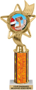 10.5 inch Color Insert Trophy w/ Column