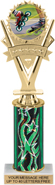 Five-Star Victory Color Insert Trophy w/ Column [10.5 inch]