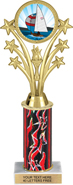 Shooting Stars Color Insert Trophy w/ Column [10.5 inch]