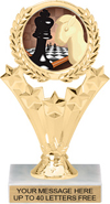 5 Star Wreath Color Insert Trophy [6.25 inch]