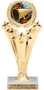 5 Star Wreath Color Insert Trophy [8.25 inch]