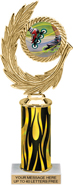Feather Color Insert Trophy w/ Column [10.5 inch]