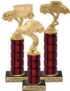 High Gloss Mahogany Trophy on Black Marble Base [10 inch]