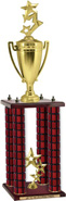 High Gloss Mahogany 4-Post Trophy [24 inch]