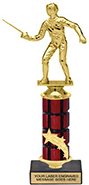 Shooting Star Riser Mahogany Column Trophy [11 inch]