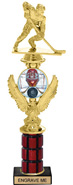 Eagle Insert Riser Mahogany Column Trophy [14 inch]
