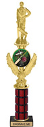 Eagle Insert Riser Mahogany Column Trophy [16 inch]