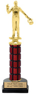 Mahogany Column Trophy on Horseshoe Base [12 inch]