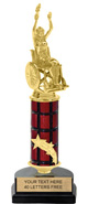 Shooting Star Riser Mahogany Column Trophy [12 inch]