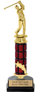 Shooting Star Riser Mahogany Column Trophy [13 inch]