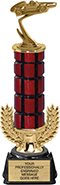Wreath Riser Mahogany Column Trophy on Synthetic Base [14 inch]