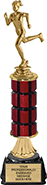 Stem Riser Mahogany Column Trophy on Synthetic Base [12 inch]