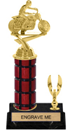 Mahogany Column Trophy with 1 Trim [12 inch]