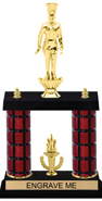 Mahogany Two-Post Trophy [13 inch]