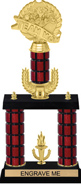 Wreath Riser Mahogany Two-Post Trophy [19 inch]