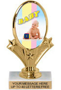 Oval-Shaped Color Insert Trophy
