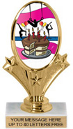 Oval-Shaped Color Insert Trophy